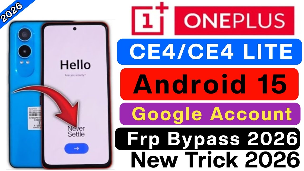 OnePlus Nord Ce4 Lite 5g FRP BYPASS Android 15/Cph2619 Google Account Bypass/Gsm Devil/Latest Update