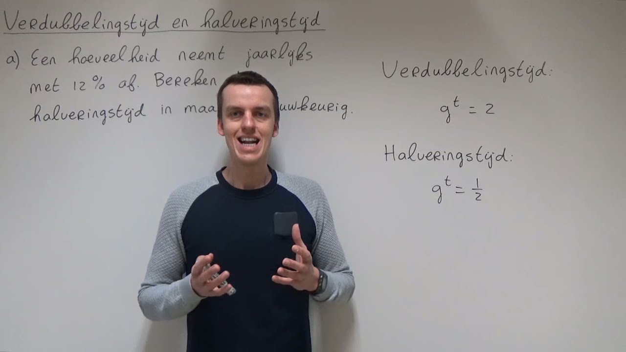 Verdubbelingstijd en halveringstijd (HAVO wiskunde B & VWO wiskunde A/C)