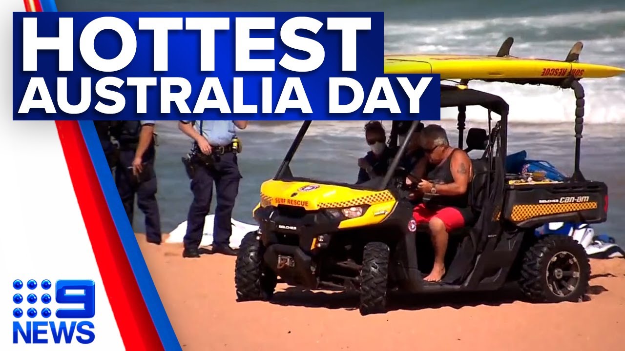 Sydney swelters through hottest Australia Day in 61 years | 9 News Australia