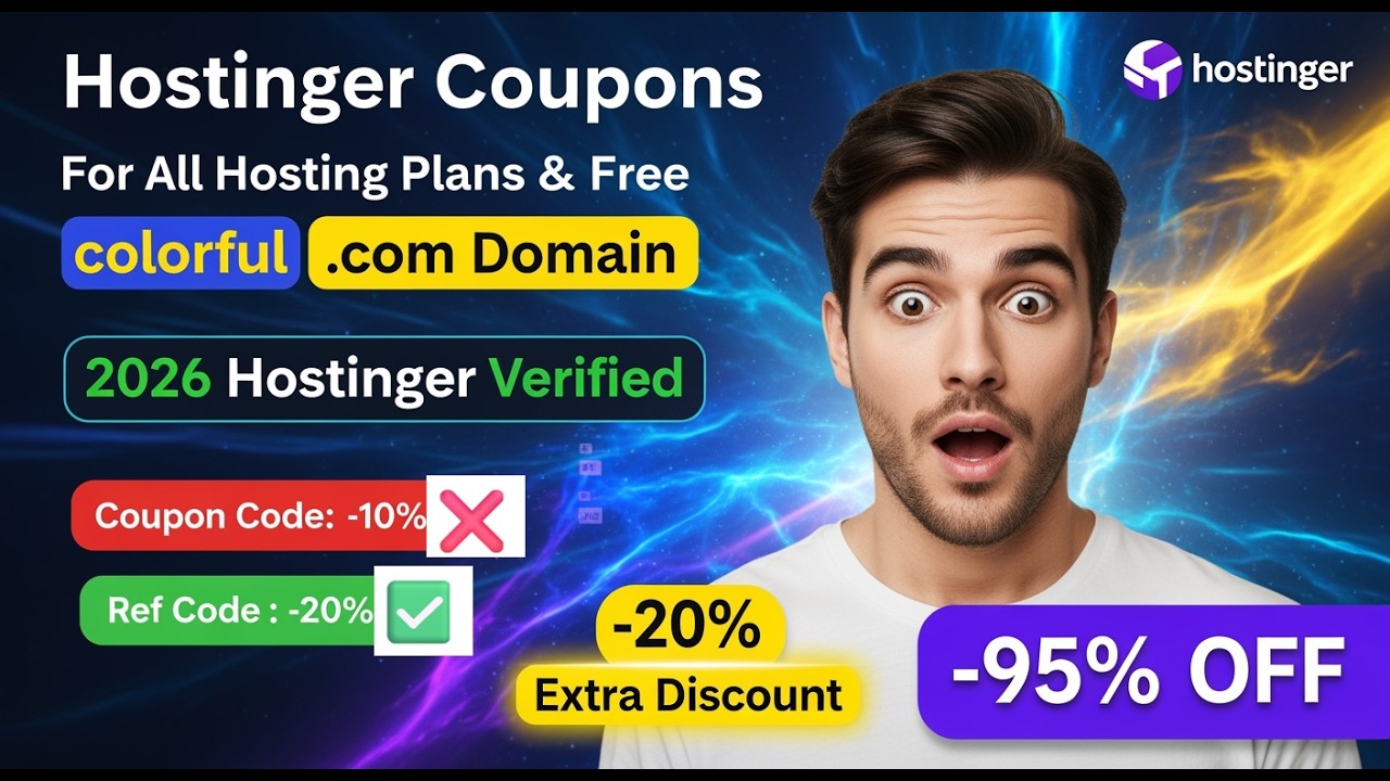 Hostinger Coupon 2026: 90% Discount + 3 Months FREE! 🎁