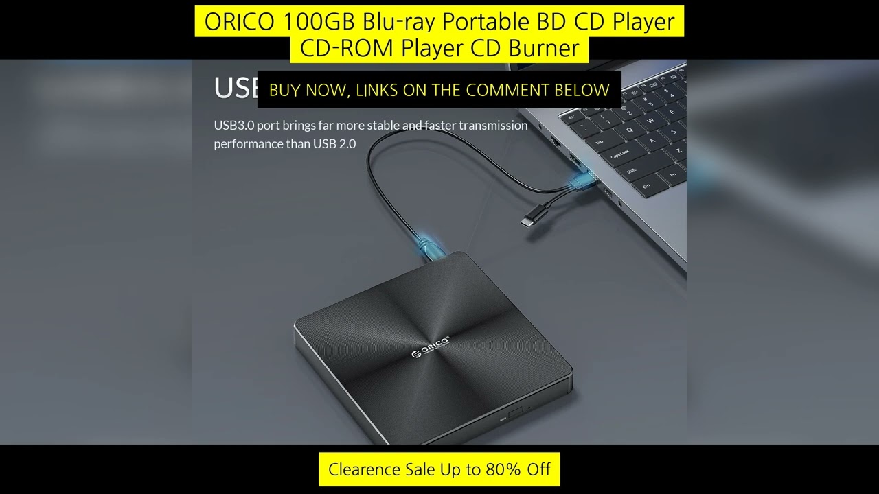 Orico 100Gb Blu-Ray Portable Bd Cd Player Cd-Rom Player Cd Burner Writer