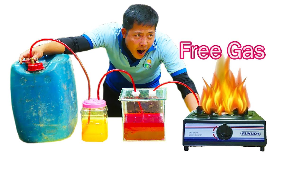 How to make Free Lpg Gas at home | petrol Vs Water | Amazing idea to use free gas from garbage!!
