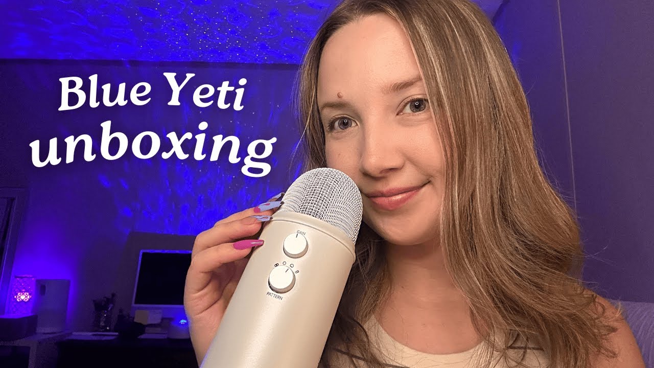ASMR| Blue Yeti Unboxing & Mic Test w/ LONG NAILS✨🎙️