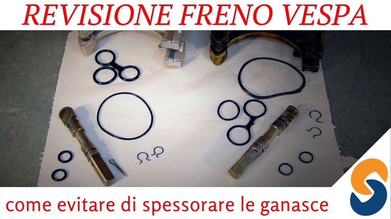 revisione freno posteriore vespa e come evitare di spessorare le ganasce