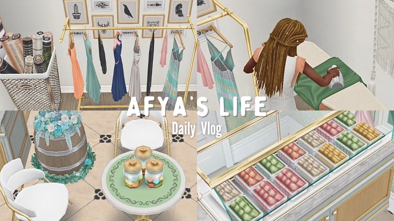 Sims Vlog |  🥯 breakfast with bestie, fittings, art café ☕️ | Afya’s Life