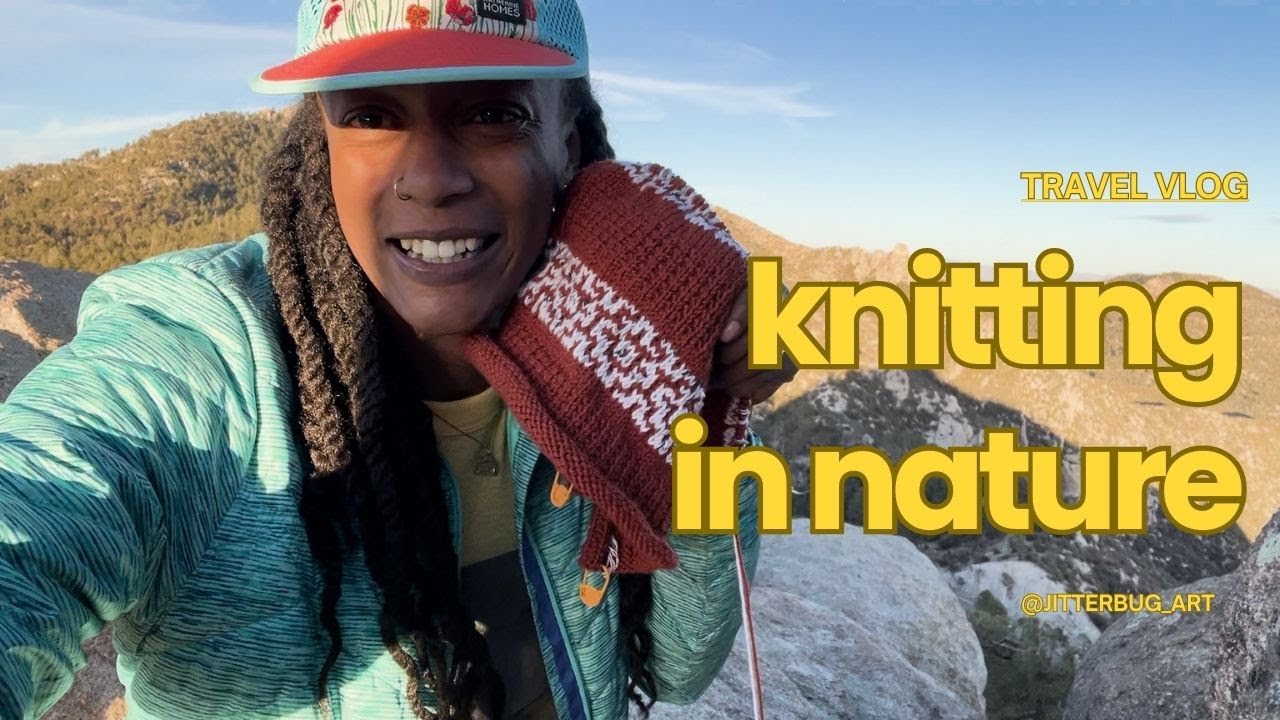 Knitting the Terracotta sweater by le knit while in the Sonoran desert| Tucson AZ Knit&Travel vlog