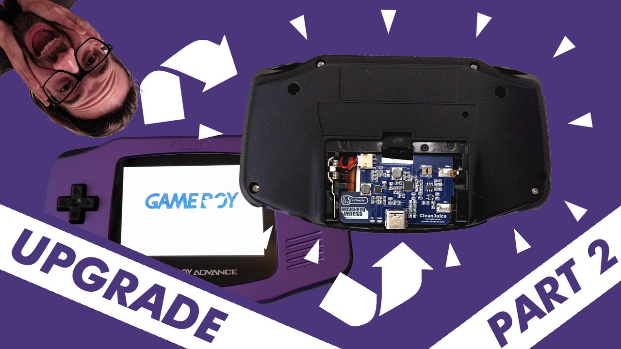 Upgrading my GBA | 2: Retrosix CleanJuice battery + dual color shell