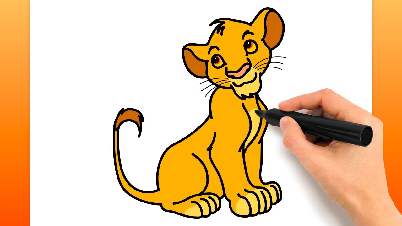 Comment Dessiner Simba (Tutoriel De Dessin Facile)