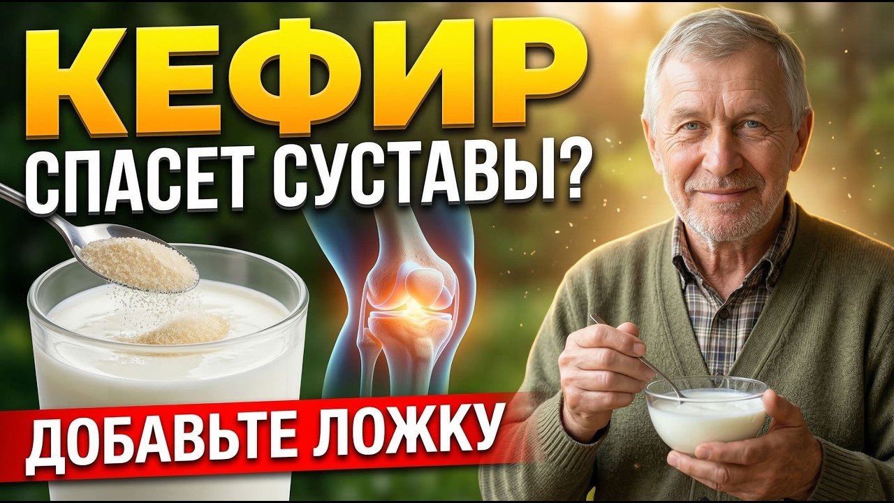 ХРЯЩИ ВОССТАНОВЯТСЯ ЗА НОЧЬ! Просто добавьте в кефир одну ложку... | Забудете про артроз