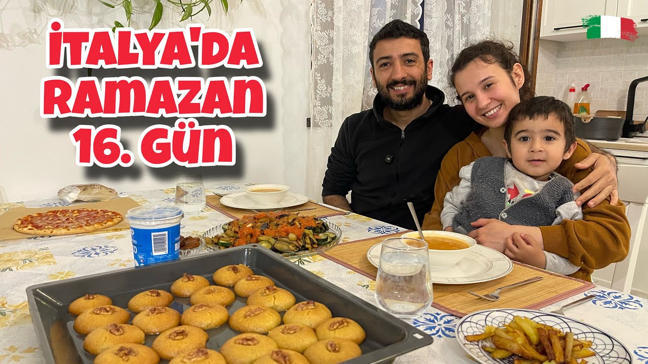 İtalya’da Ramazan 16.Gün 🇮🇹 | Karışık Kızartma ve Şekerpare Yaptım | İftara 10 Dakika Geç Kaldık