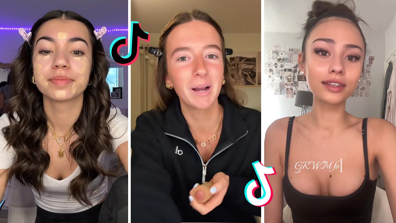 Makeup Tutorial Tiktok Compilation - GRWM  ( Get Ready With Me ) ❤️(Skincare, Makeup, Outfits) 1839