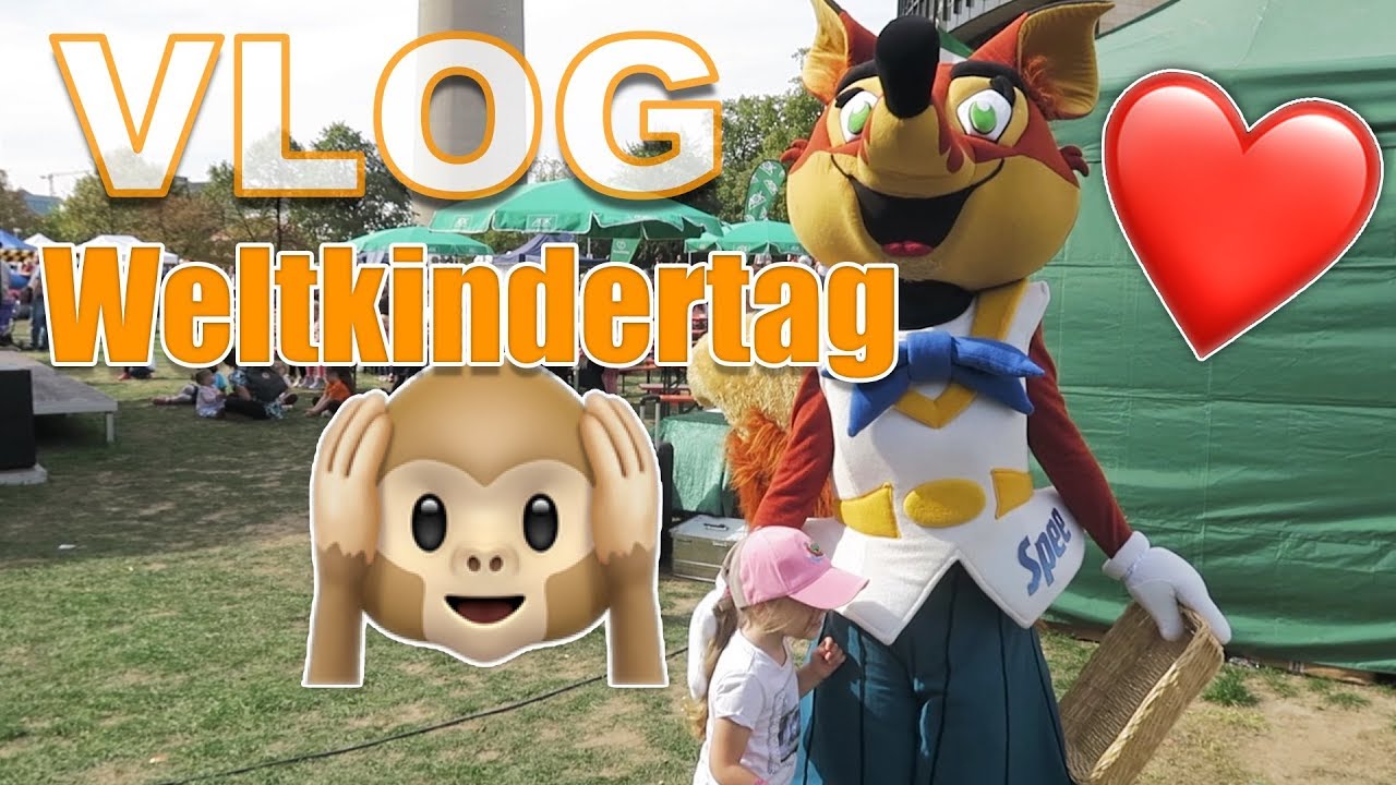 Familien Vlog I Weltkindertag 2018 in Düsseldorf am Rhein I Werbegeschenke bekommen mit Kleinkind