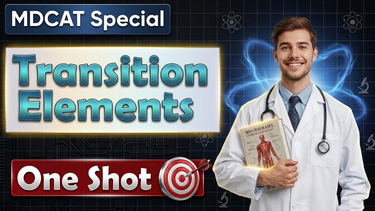 Master Transition elements (D and f Block elements)  MDCAT one shot video By M .Saleem