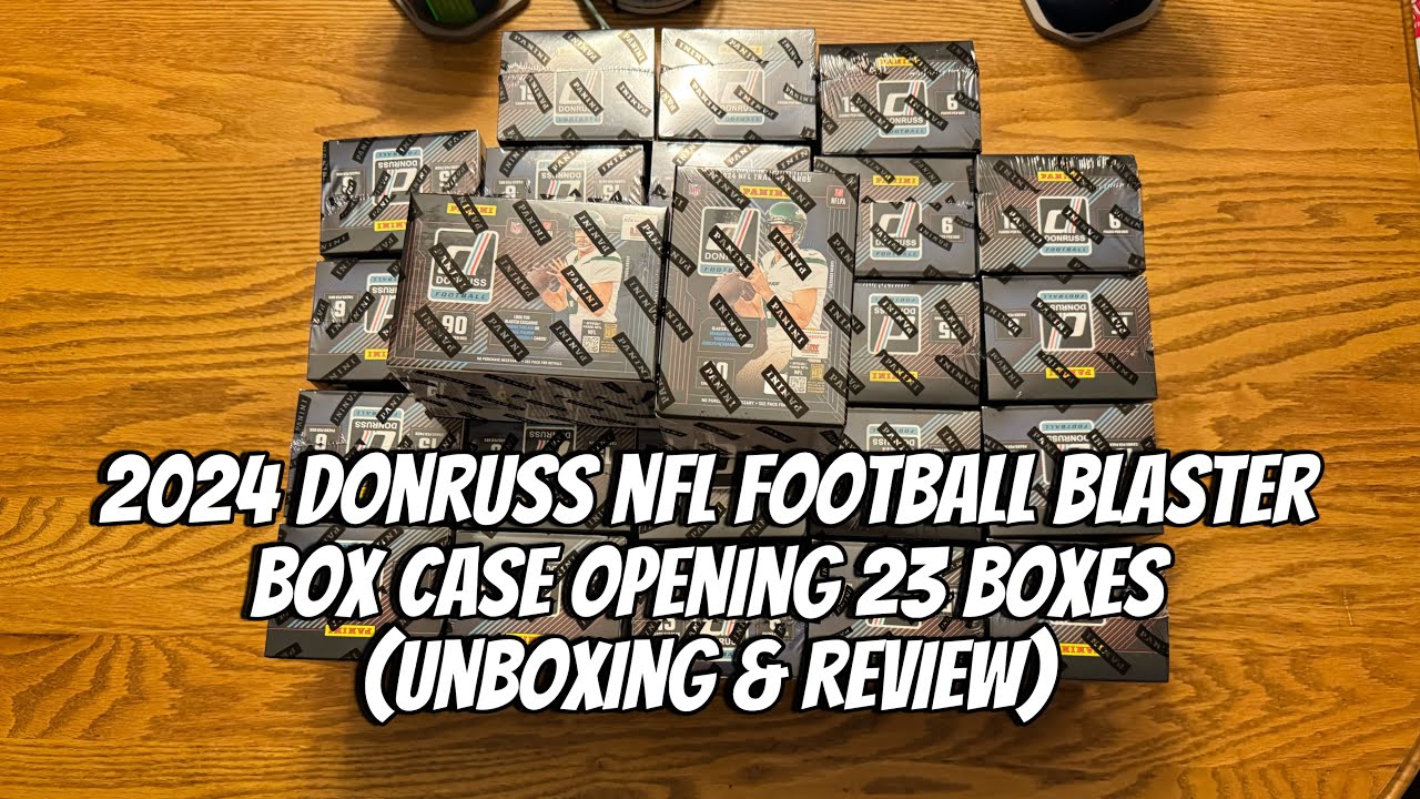 1st Look at 2024 Donruss NFL Football Blaster Box Case Opening 23 boxes (Unboxing & Review)