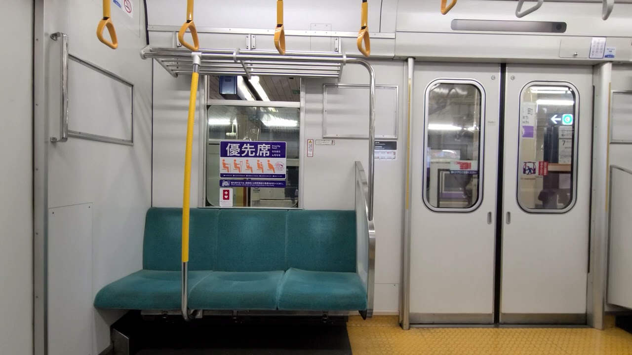 東京メトロ半蔵門線 東武50050系 各駅停車 長津田行き (大手町駅&rArr;半蔵門駅) 日立IGBT-VVVF 51054F 走行音＆車内