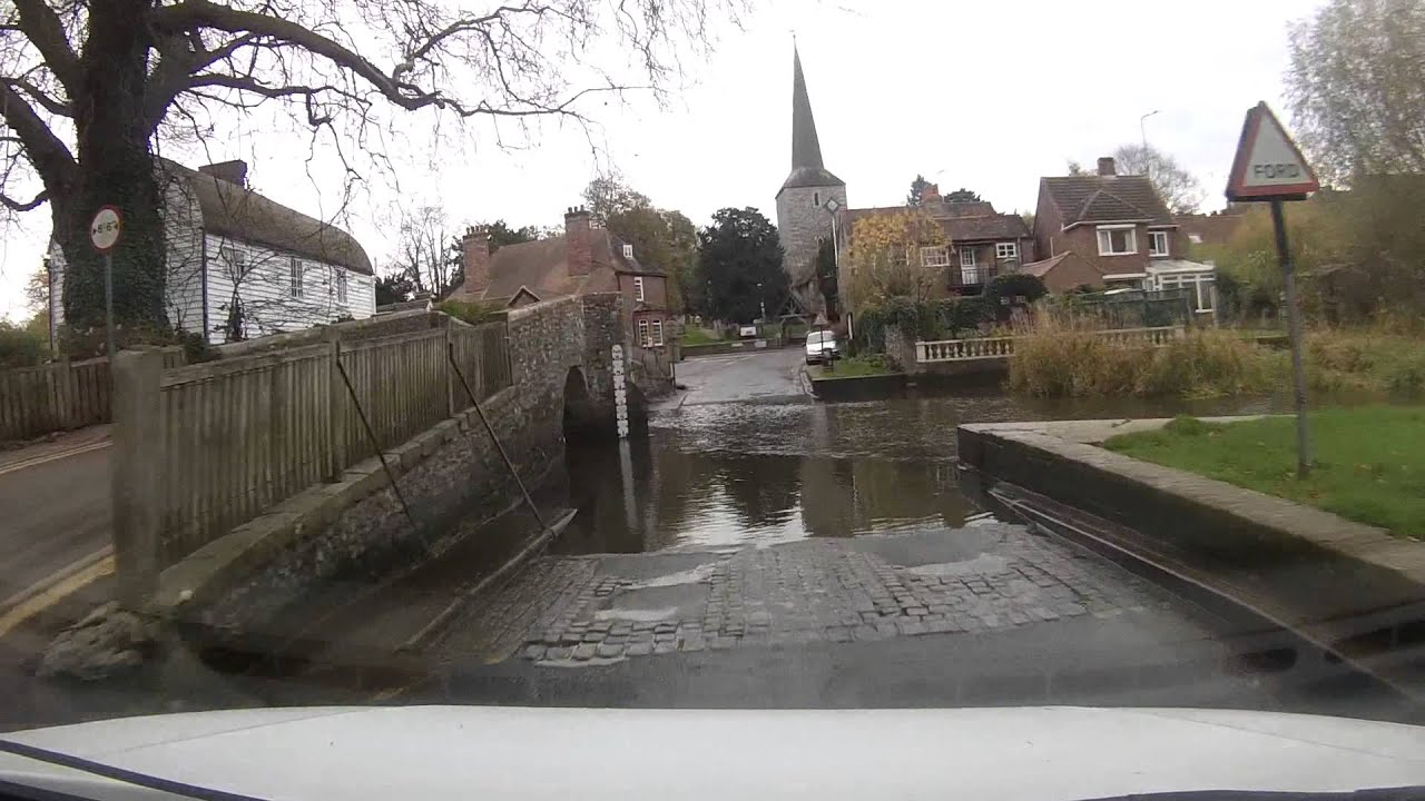 Fording the River Darent at Eynsford in Kent