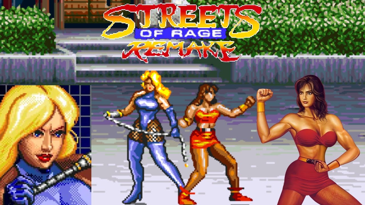 Streets Of Rage Remake V5.2 - Mod - Streets of Rage Plus - Blaze SOR2 & Elle - Playthrough (Hardest)