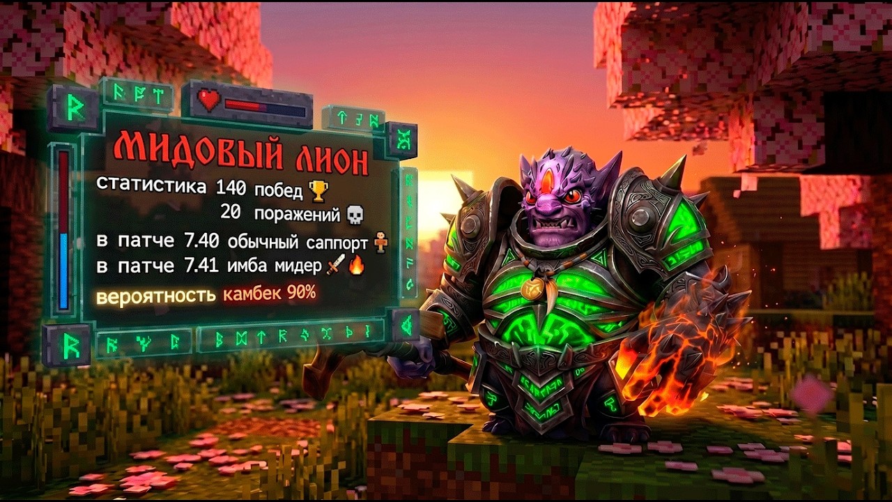 МИДОВЫЙ ЛИОН В ПАТЧЕ 7.41 КАМБЕЧИТ ЛЮБУЮ ИГРУ (почти)