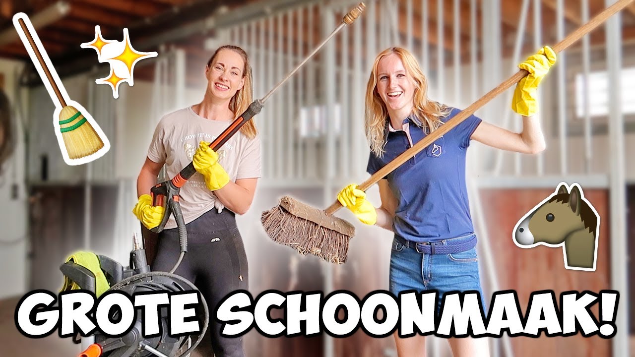 GROTE SCHOONMAAK op stal bij de PAARDEN! 🤩🧹 *Mega transformatie!*
