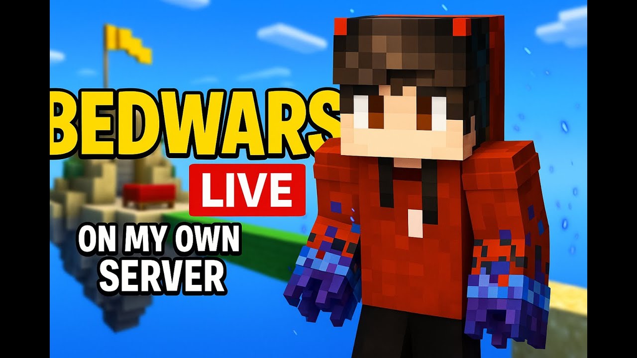 Playing Bedwars On My Own Server (CRACKED) ! You Can Join! | #itssupergaming #gaming #live #viral
