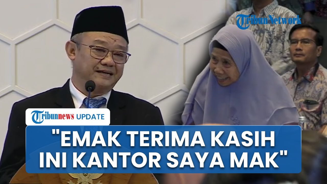 Prof Abdul Mu'ti Tahan Tangis saat Sertijab, Terharu Diantar Sang Ibu sampai Jadi Menteri Pendidikan