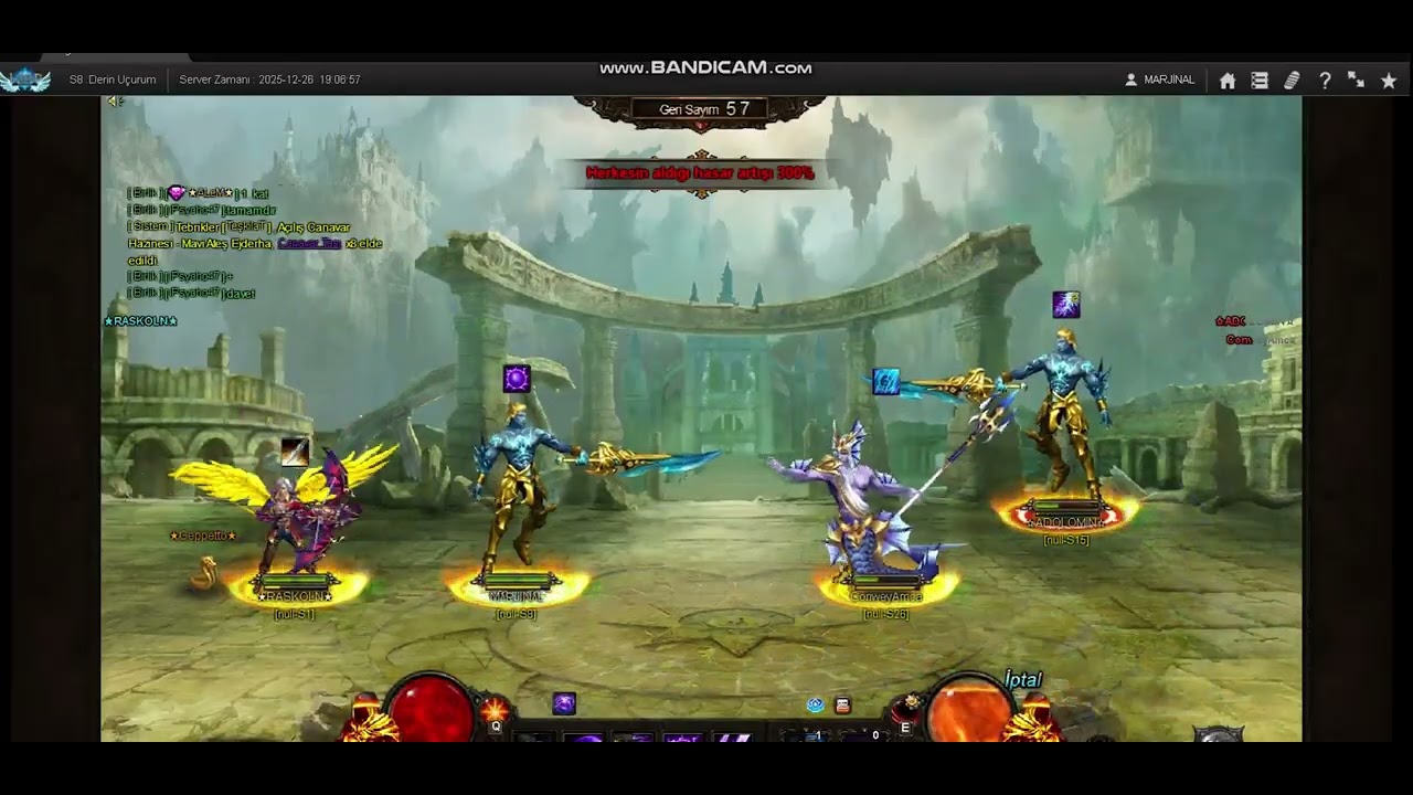 LEGEND ONLİNE REBORN MARJINAL RASKOLN 2V2 AMFI SAVASLARI