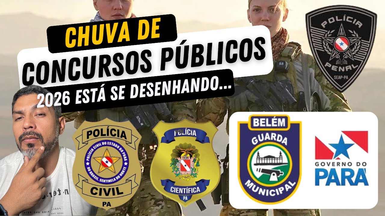CHUVA DE CONCURSO P&Uacute;BLICO NO PAR&Aacute;, EM 2026