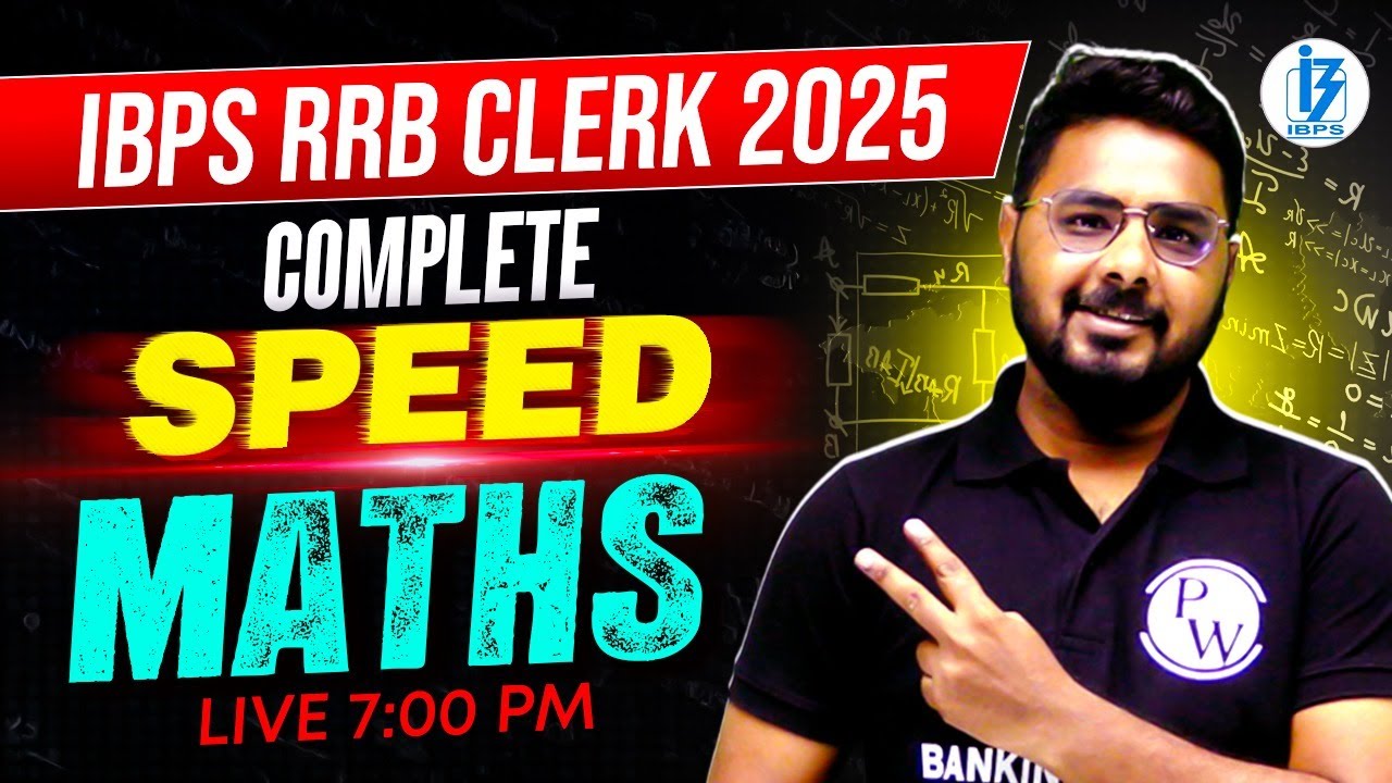 RRB Clerk Quant | Speed Maths One Shot | Speed Maths for Bank Exams | by Sumit Sir