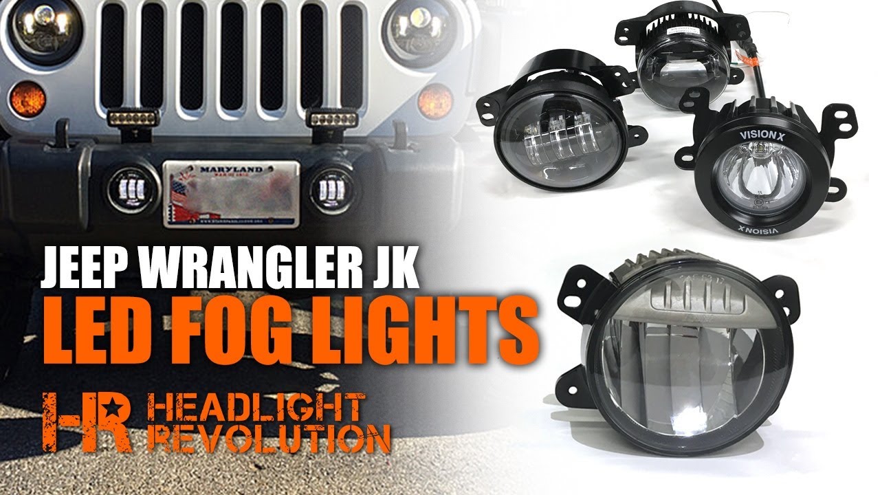 The Brightest Jeep Wrangler Fogs - Myotek OEM vs JW Speaker  Vision X Morimoto LED Fog Lights