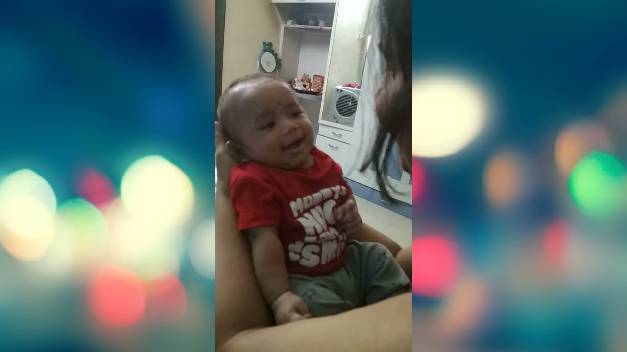 3 month old little baby Prince playfully hitting mommy I Cute Baby Videos I