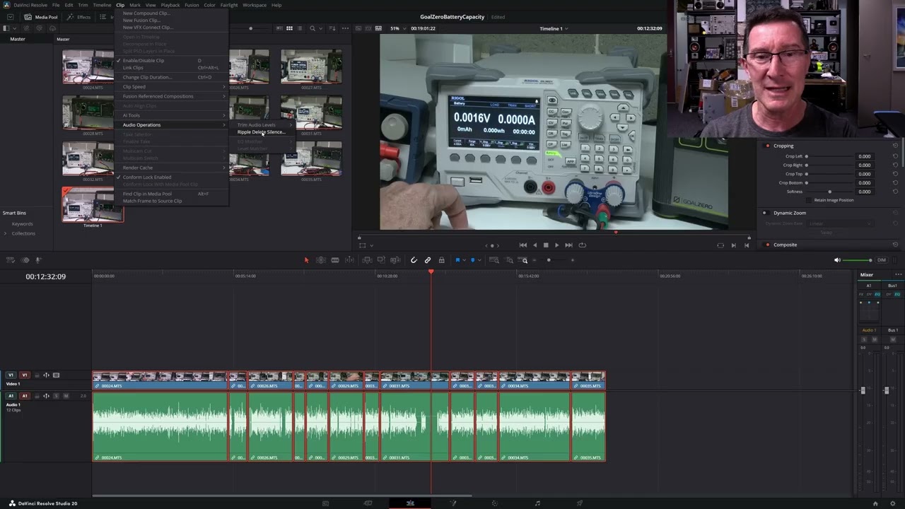 Davinci Resolve 20: Automatic Silence Removal Tested