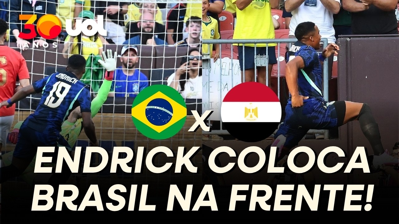 ENDRICK FAZ GOL E COLOCA A SELE&Ccedil;&Atilde;O BRASILEIRA EM VANTAGEM CONTRA EGITO; VEJA