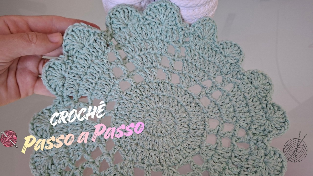 CROCHÊ SIMPLES, FÁCIL E RÁPIDO PASSO A PASSO!