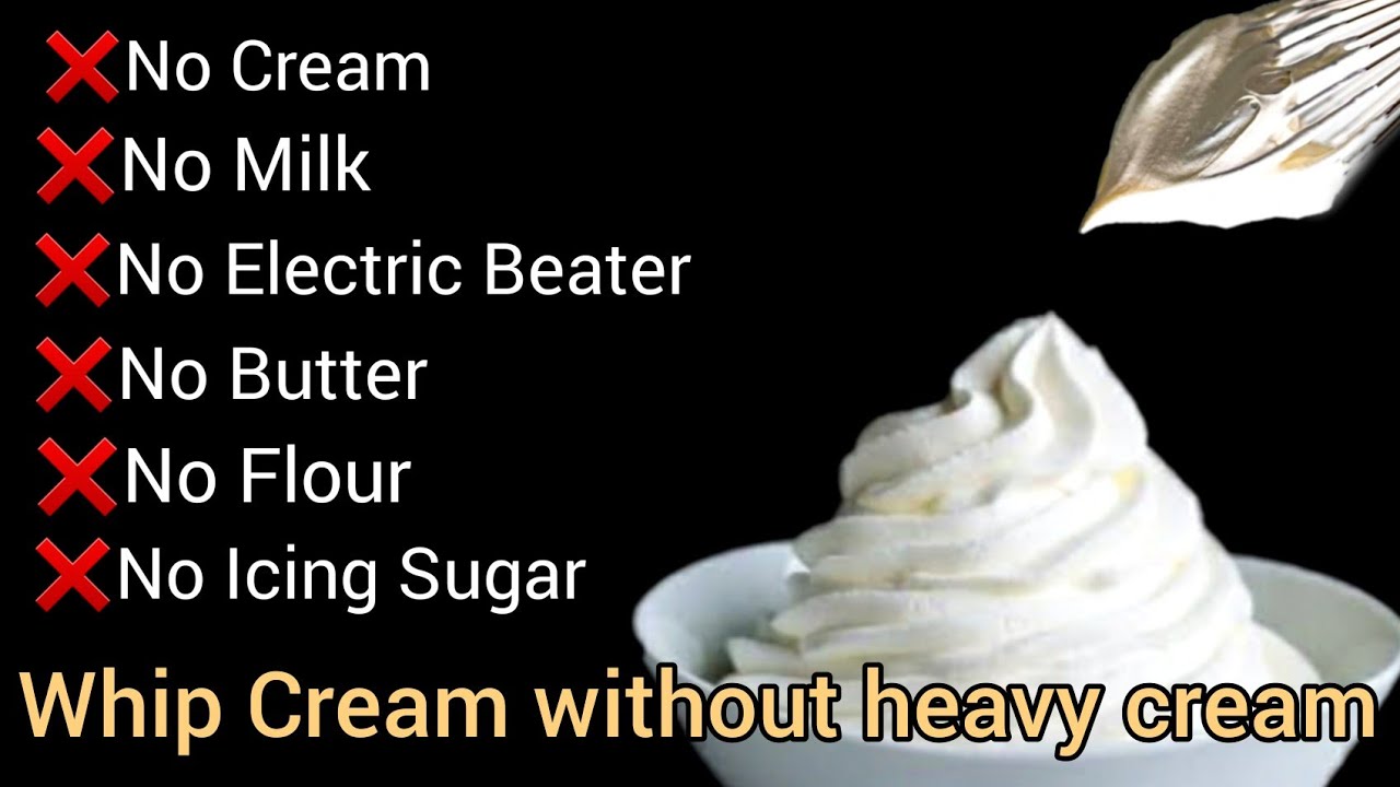 How to make Fluffy & Foamy Whipped Cream without Heavy Cream Using 3 Egg Whites by FooD HuT