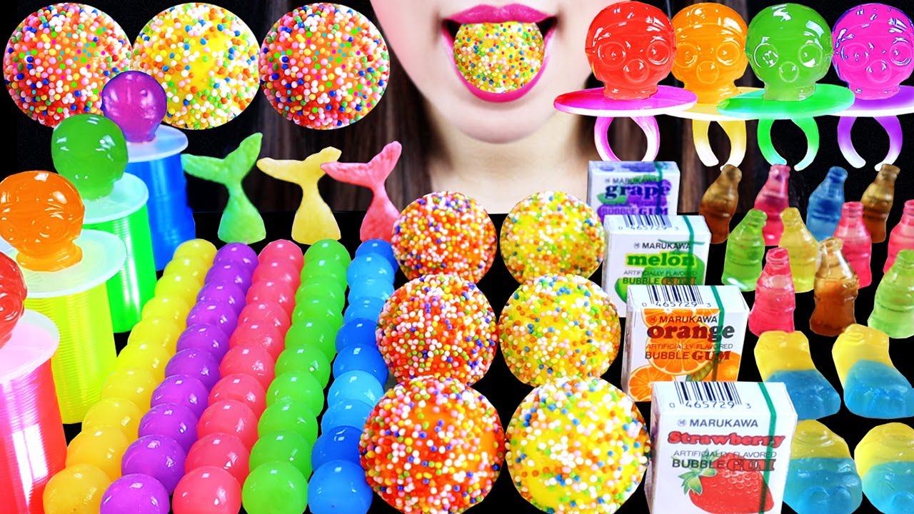 ASMR PORORO MAGIC RING CANDY, BOTTLE GUMMY MINIONS JELLY FRUIT JELLY RAINBOW MINI JELLY FRUIT GUM