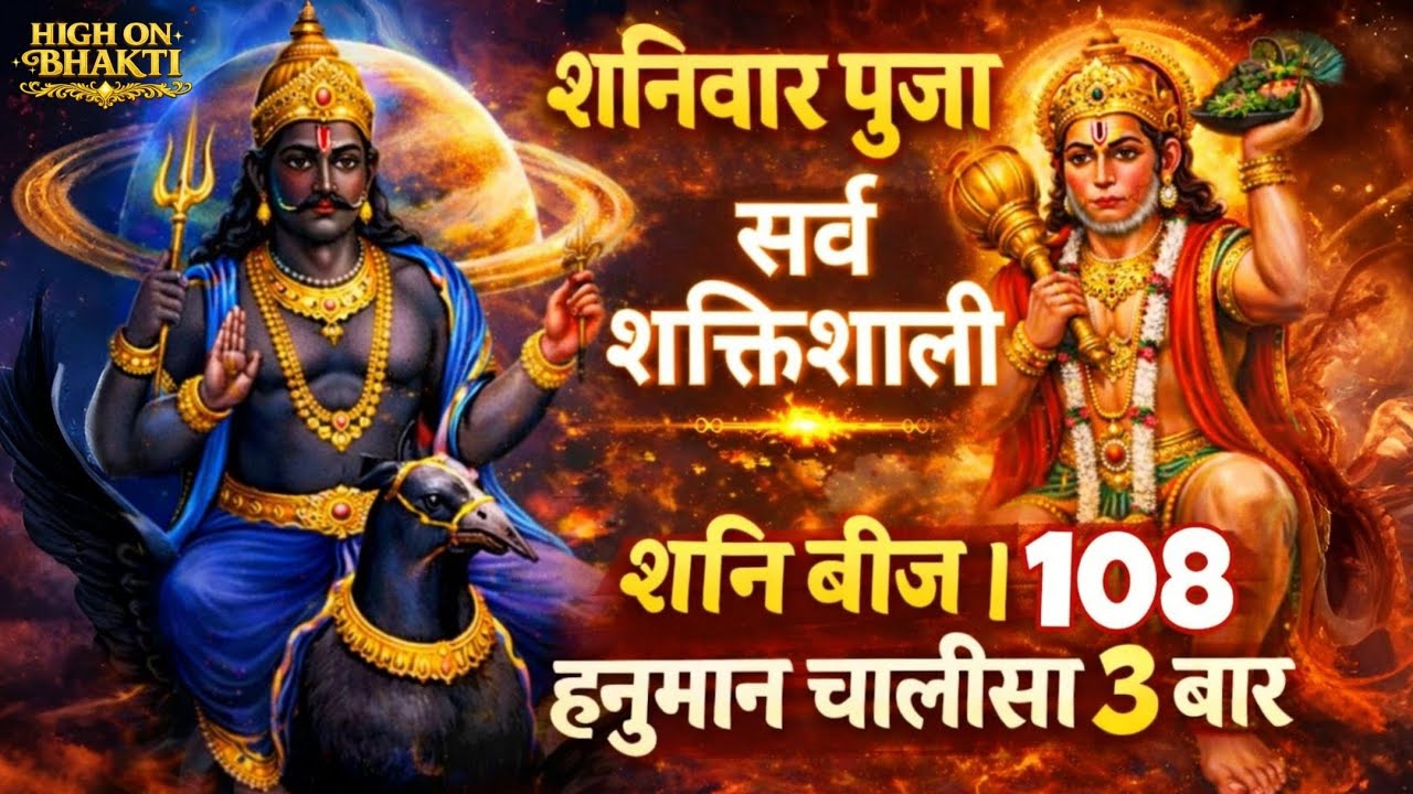 शनिवार को यह सुन लिया तो शनि दोष खत्म | Shani Beej Mantra 108 + Hanuman Chalisa