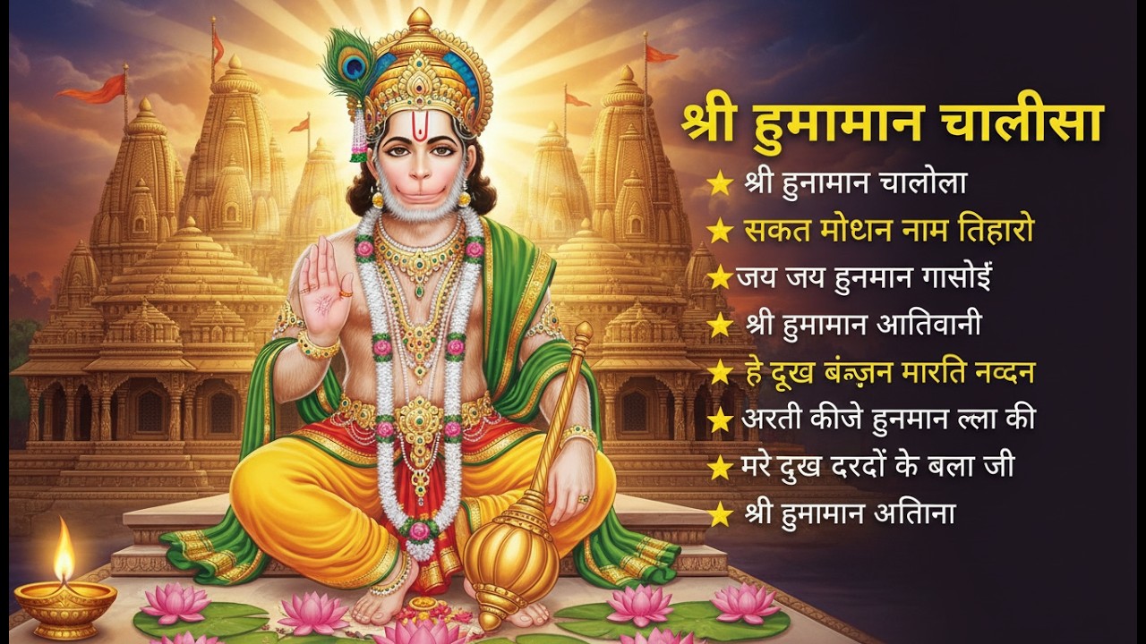 श्री हनुमान चालीसा 🌺🙏 shree hanuman chalisa original video 🙏🌺 gulshan kumar hariharan full hd