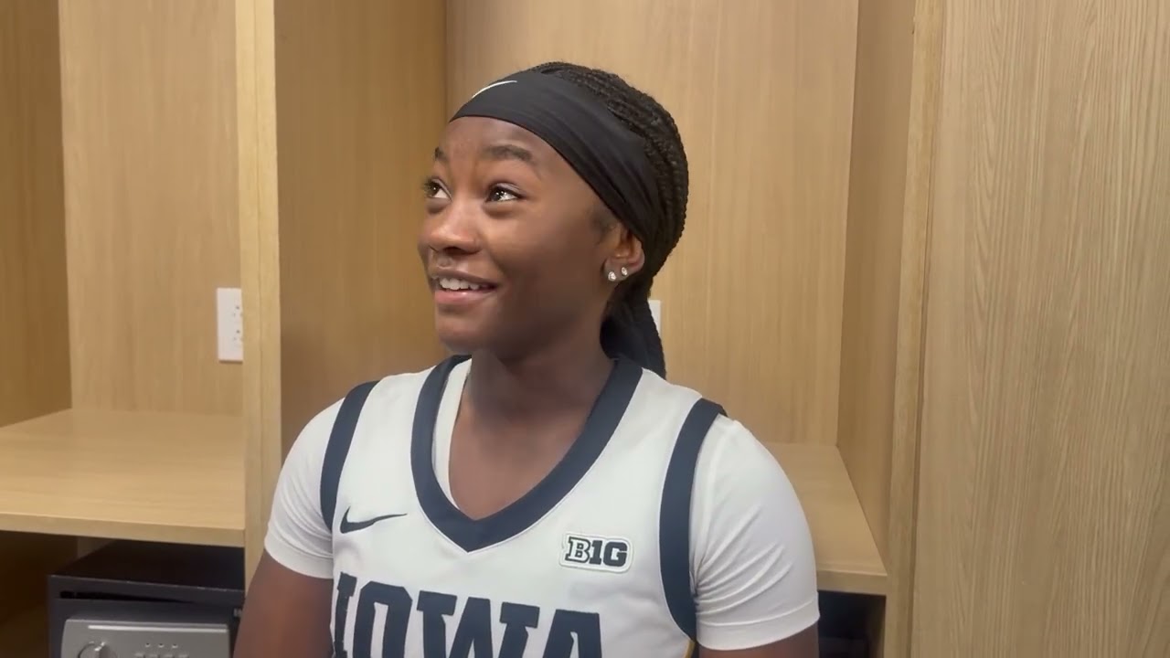 Hear from Chit-Chat Wright after Iowa beats Illinois in Big Ten Tournament