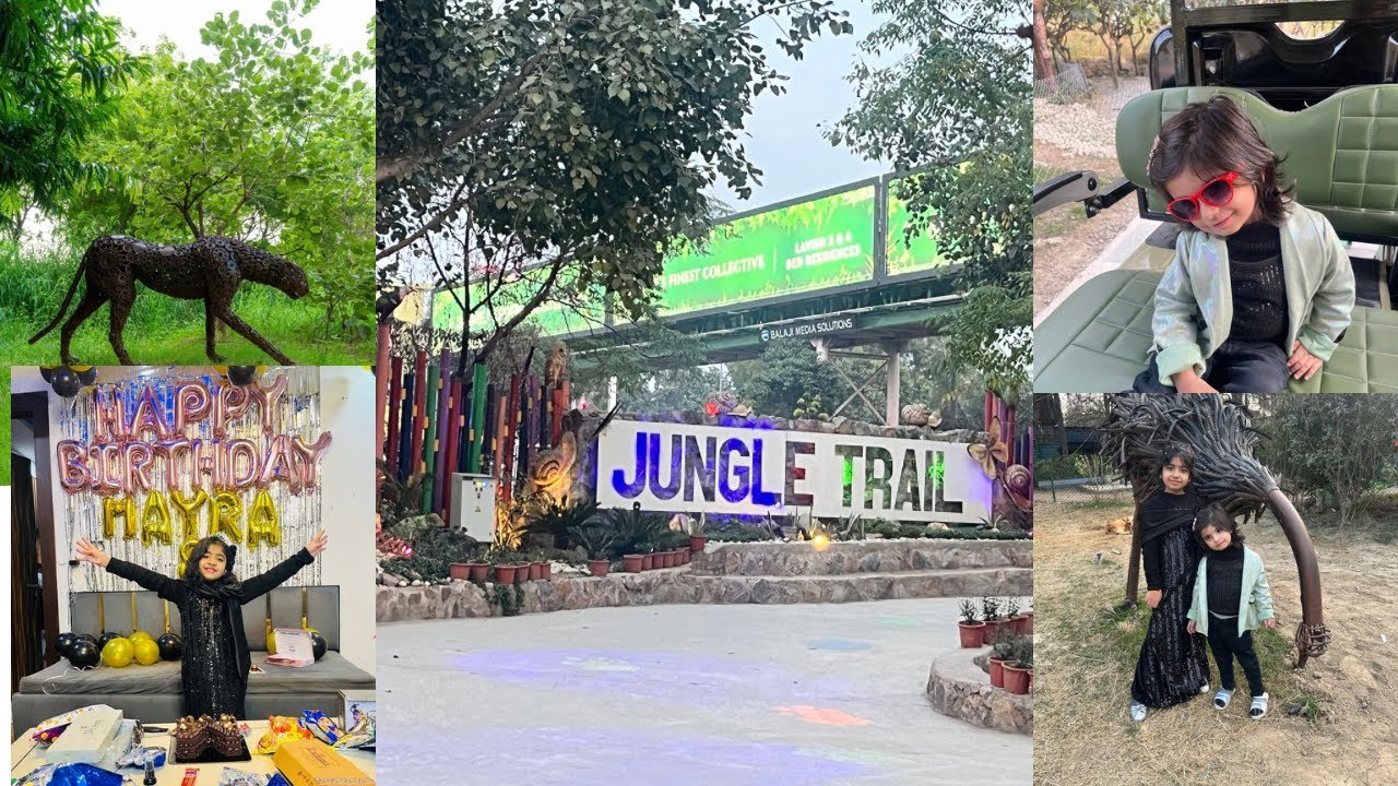 Visit to jungle trail noida on mayra’s birthday || mayra ne tuition me cake cut kiya 🎁🎁🥳🥳