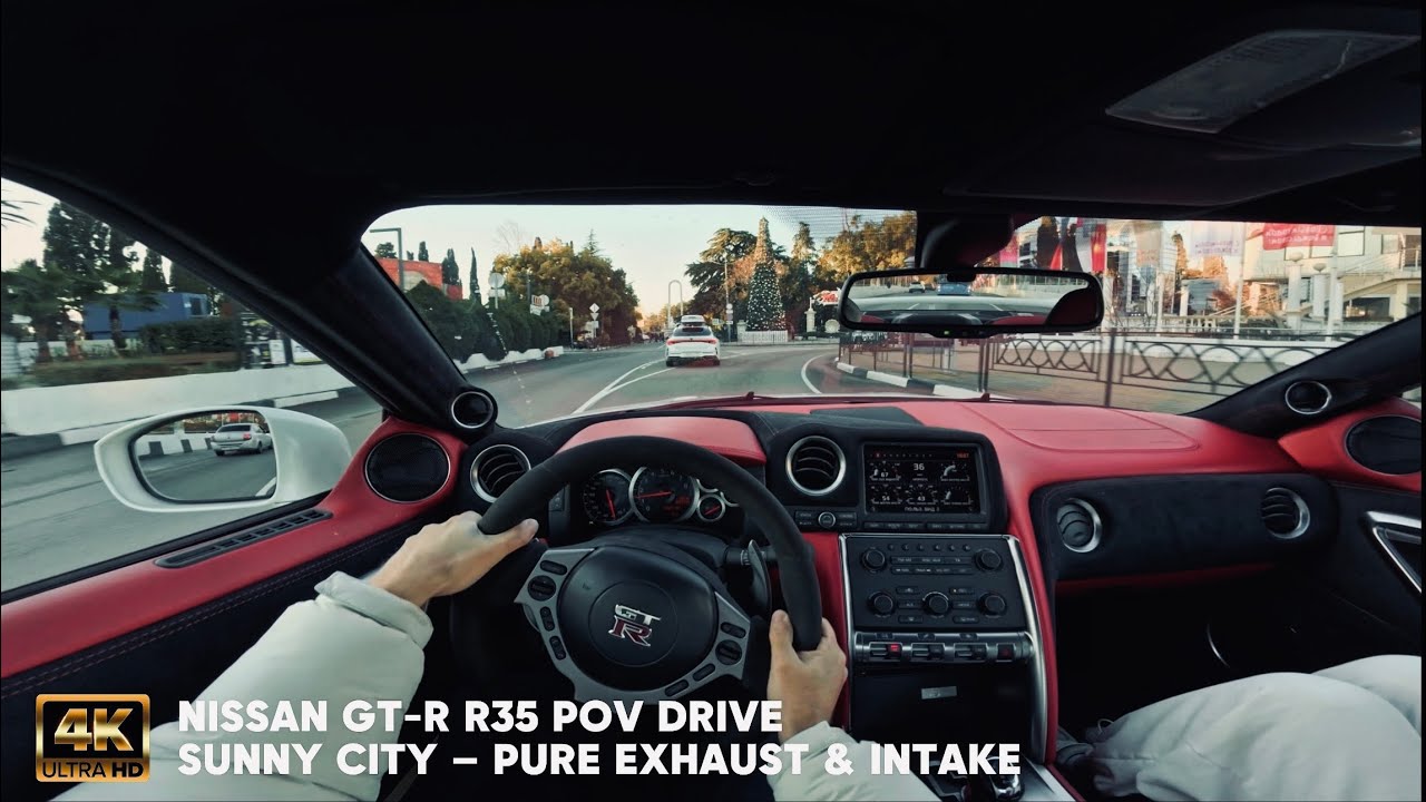 Nissan GT-R R35 POV | Sunny City Drive — Intake & Exhaust Sounds