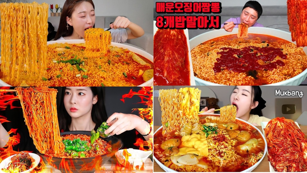 trying the most spicy noodles 🌶️ |Most Spicy Buldak Noodles Challenge 🌶️ korean buldak noodles asmr