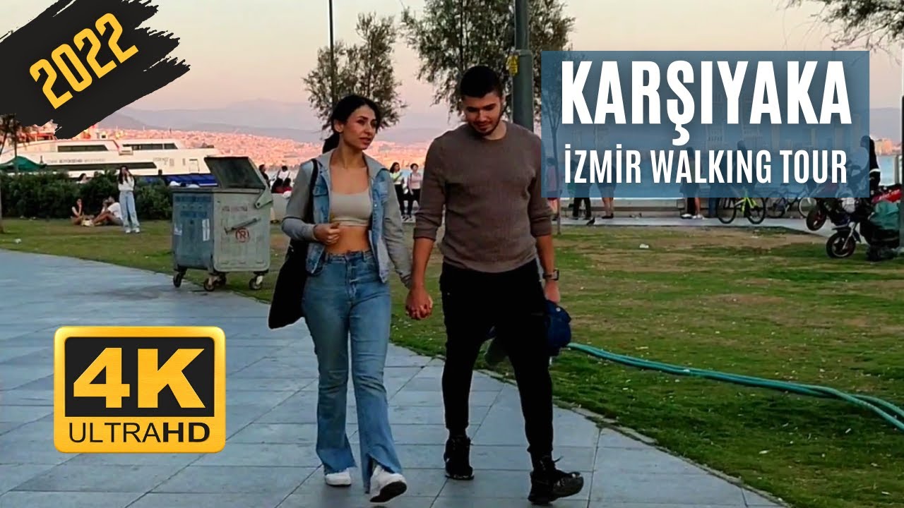 Karşıyaka Walking Tour #2 | İzmir Turkey | 4K UHD 60fps | Turkey Travel 2022