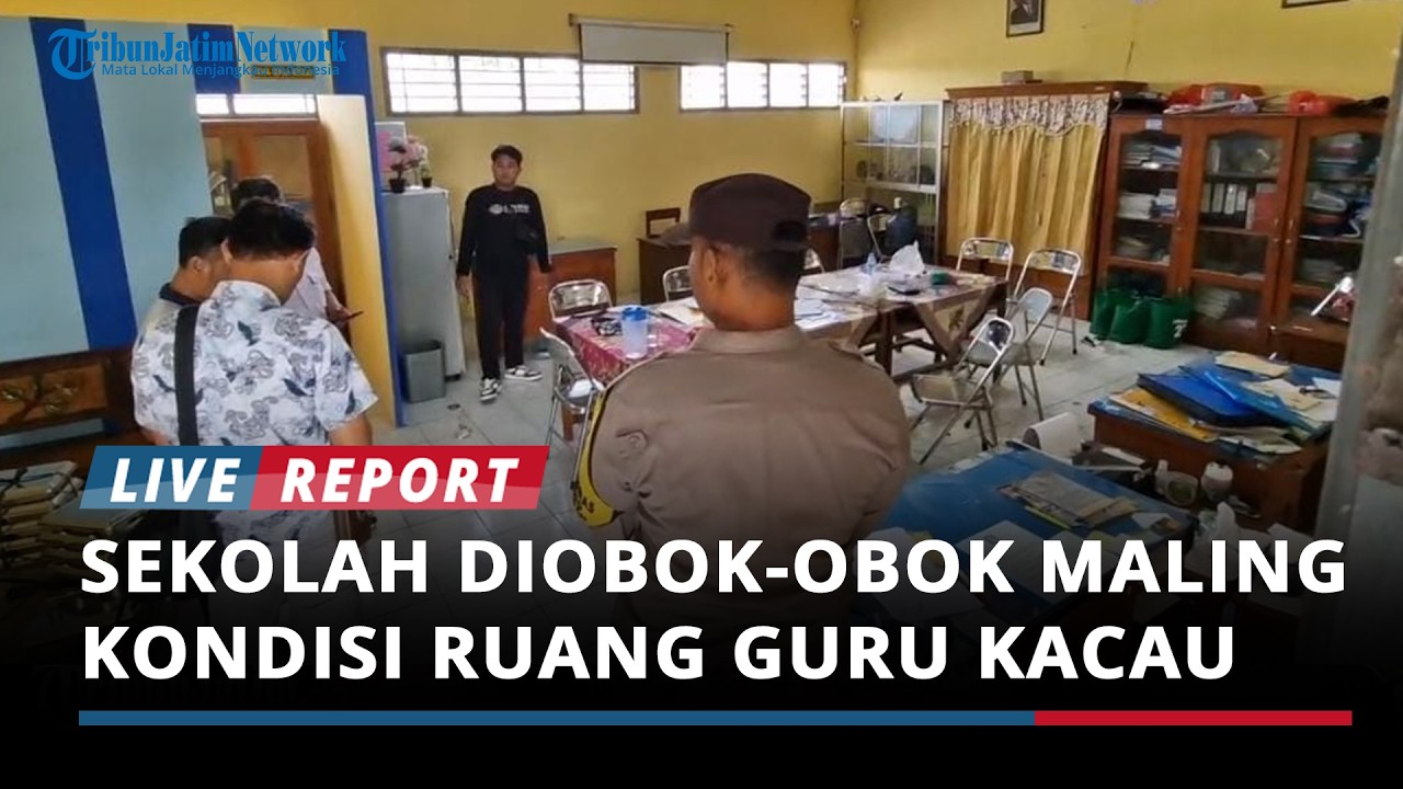 Sekolah Diobok-obok Maling,Kondisi Ruang Guru Kacau dan Ada Pedang di Atas Lemari