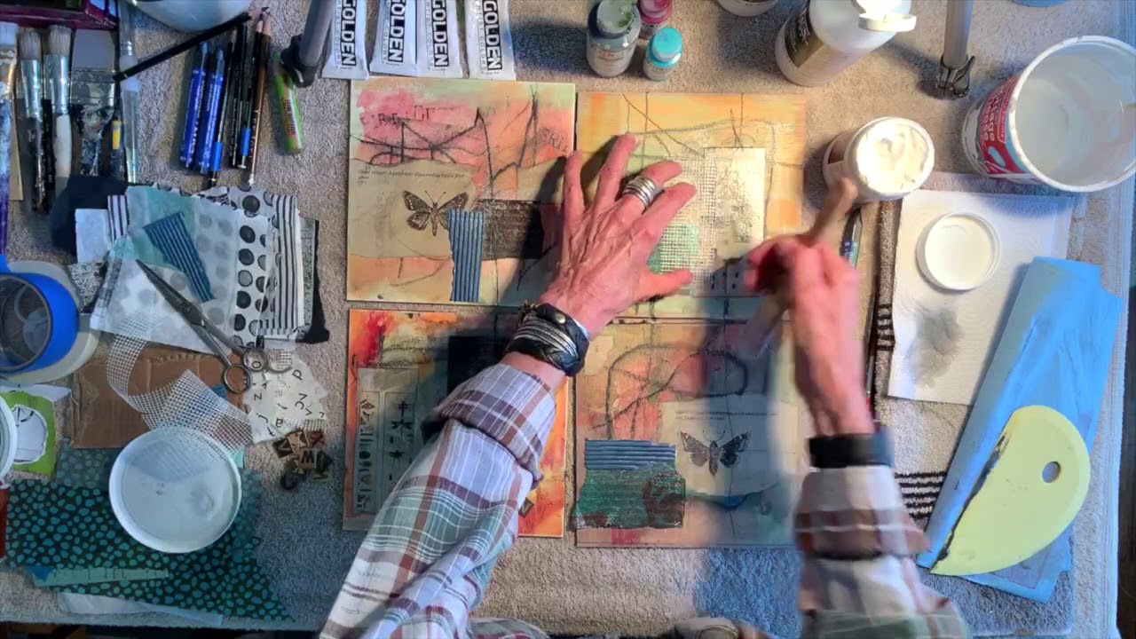 Mixed Media Board Series Start + Studio Tour