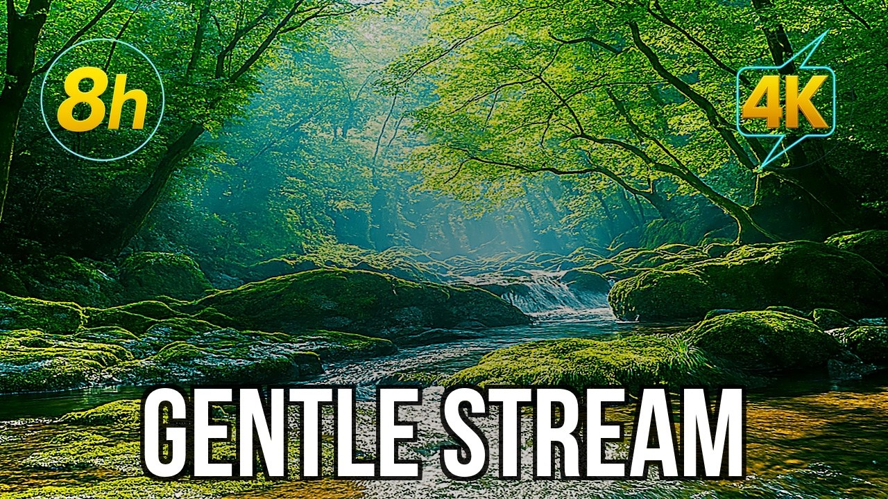 Mountain Stream Sounds for Sleep 🌊 Flowing Water & Nature Sounds for Relaxation | 6 Hours