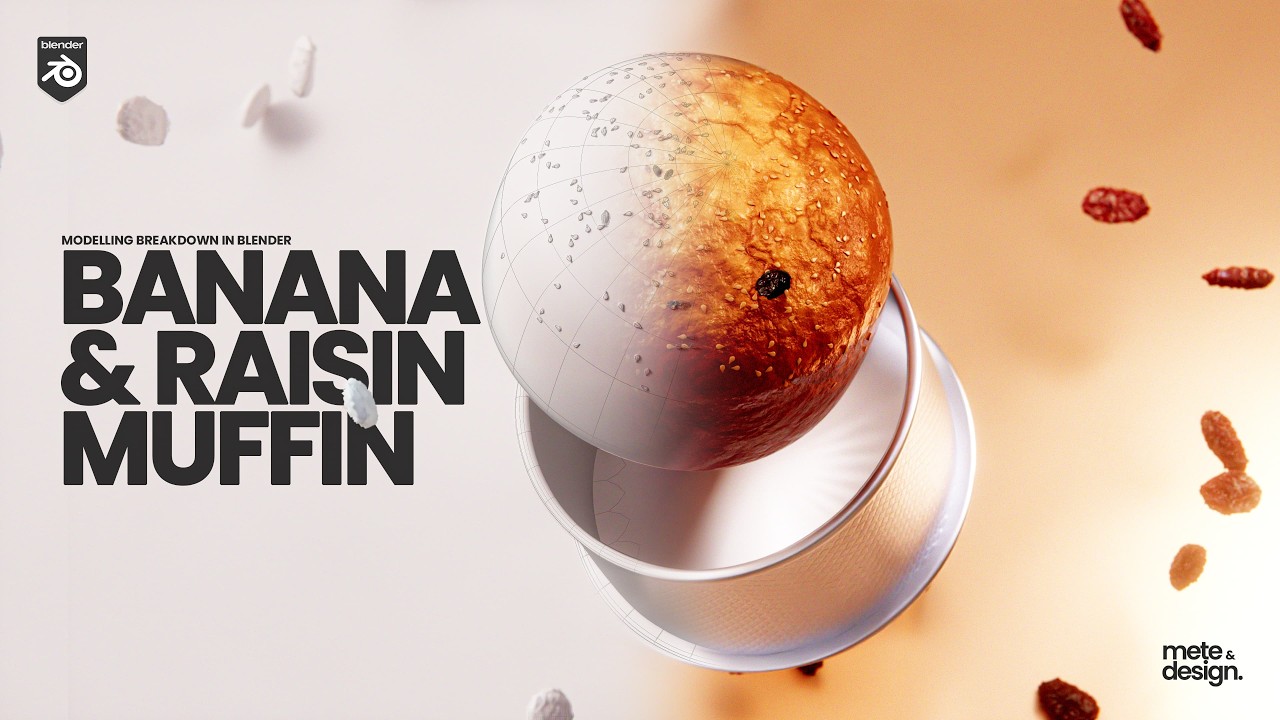 Banana and Raisin Muffin Modelling Breakdown using Blender
