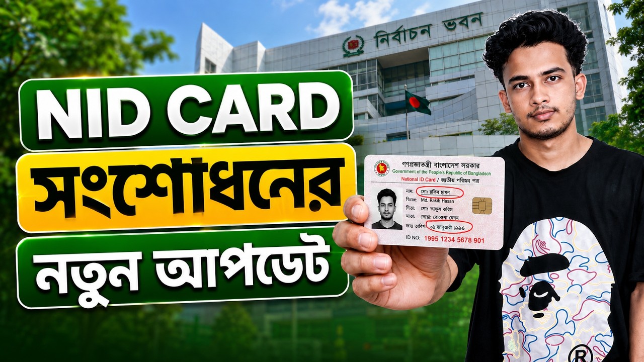 এনআইডি কার্ড সংশোধনের নতুন নিয়ম | NID Card Correction New Update