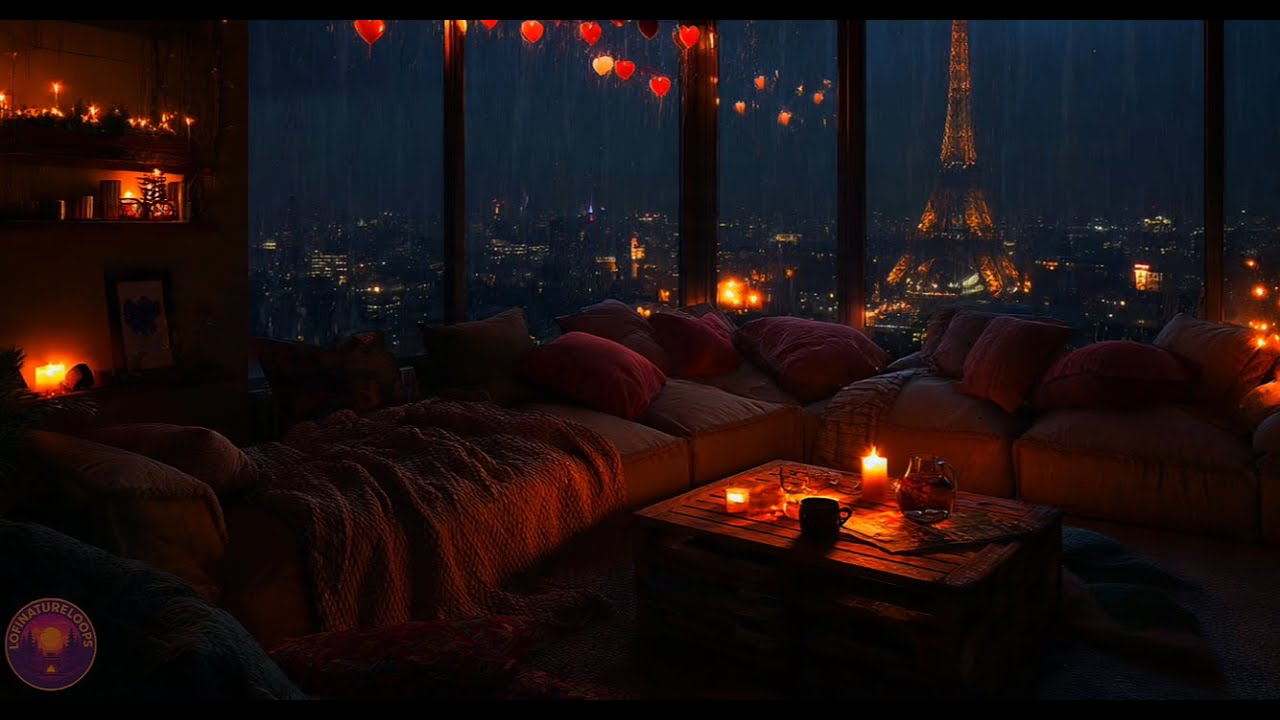 Cozy Rainy Apartment 🌧️✨ City View Ambience + Sounds for Study, Relax & Deep Focus