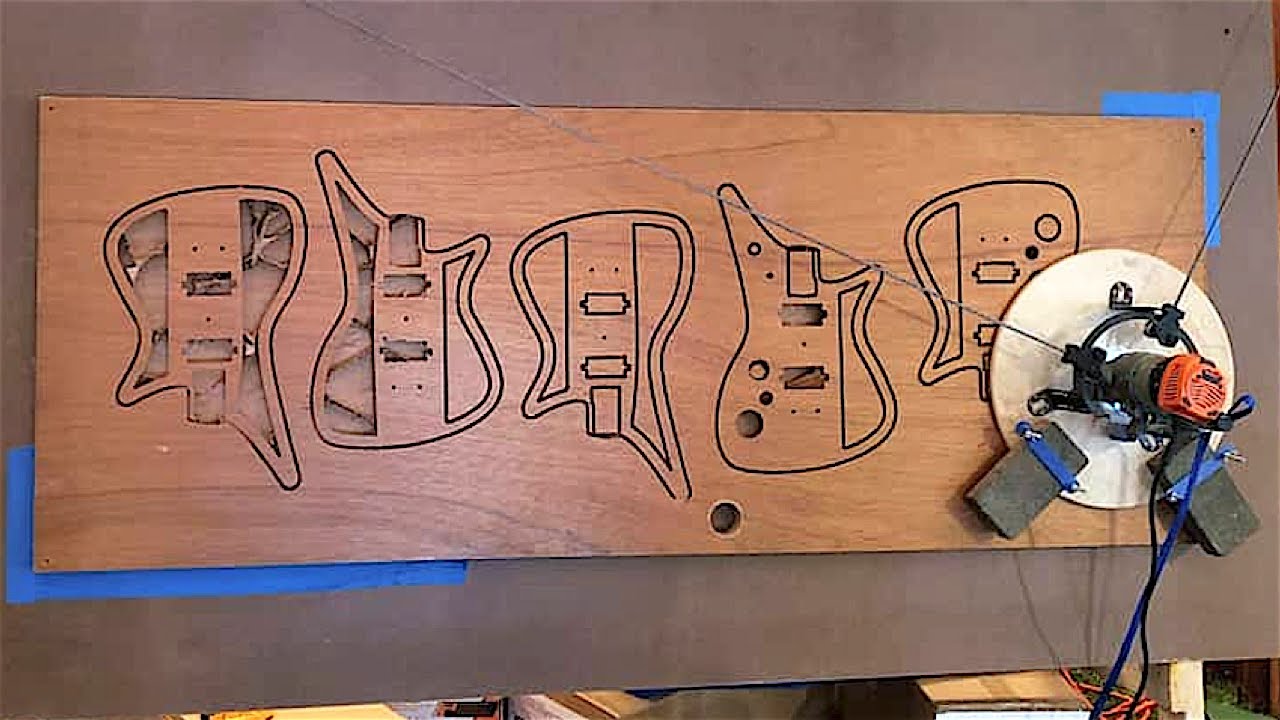 Guitar made from a Door on a $500 CNC