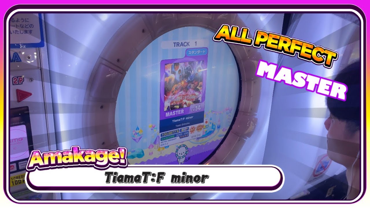 【maimaiでらっくす】TiamaT:F minor スタンダード譜面 MASTER ALL PERFECT 【直撮り】